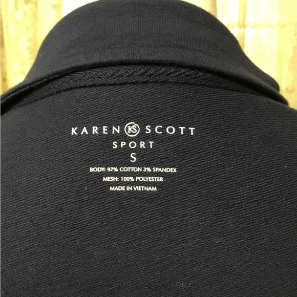 KAREN SCOTT SPORT FULL ZIP LIGHTWEIGHT JACKET - SZ SMALL - Picture 7 of 8